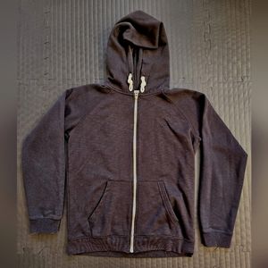 Quicksilver Black Zip Up Hoodie Sweatshirt Boy's Large